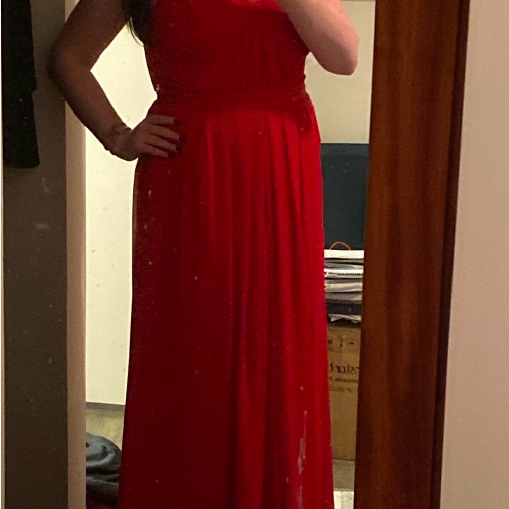 Badgley Mishka Red Evening Gown